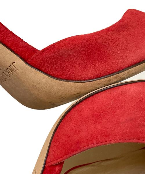 JIMMY CHOO（ジミーチュウ）JIMMY CHOO (ジミーチュウ) スウェードハイヒールパンプス レッド サイズ:36の古着・服飾アイテム