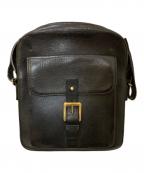 dunhillダンヒル）の古着「レザーショルダーバッグ」｜ブラック