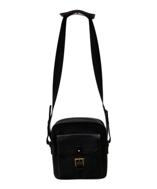 dunhill（ダンヒル）dunhill (ダンヒル) レザーショルダーバッグ ブラックの古着・服飾アイテム