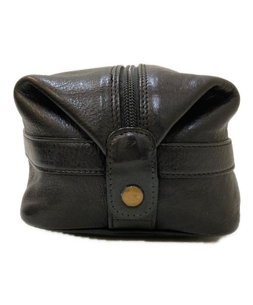 Burberry's（バーバリー）Burberry's (バーバリー) 裏地ノバチェック シャドーホース レザーセカンドバッグ ブラック サイズ:下記参照の古着・服飾アイテム