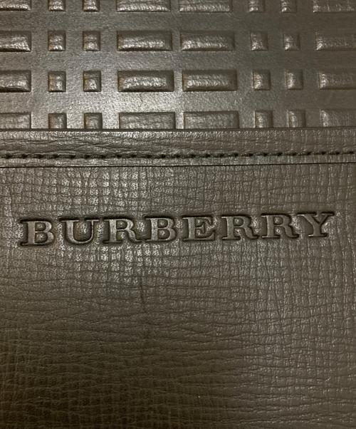 BURBERRY（バーバリー）BURBERRY (バーバリー) 裏地ノバチェック レザークラッチバッグ ブラックの古着・服飾アイテム