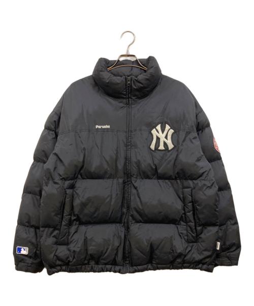 PERUSHU（ペルーシュ）Perushu (ペルーシュ) MLB (エムエルビー) 中綿ジャケット ブラック サイズ:Lの古着・服飾アイテム