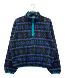 L.L.Bean（エルエルビーン）の古着「80s 幾何学模様フリースジャケット」｜ブラック