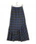 Ameri (アメリ) CHECK EYELET SEMI FLARE SKIRT ブラウン×ブルー サイズ:S：11000円