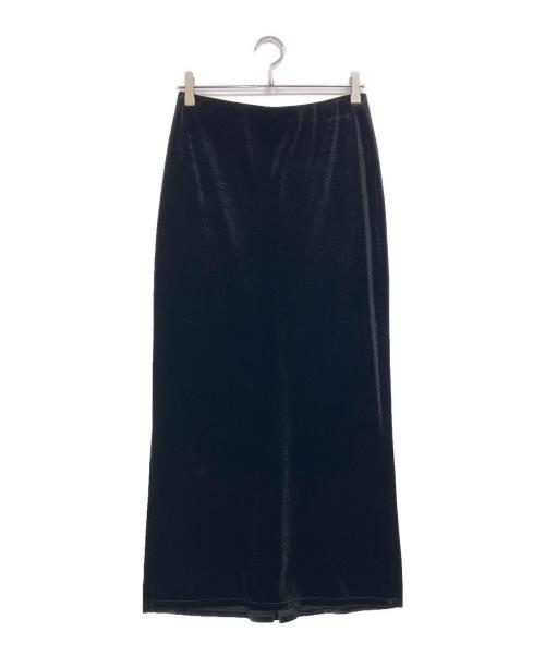 STUDIO DOE（スタジオドゥ）STUDIO DOE (スタジオドゥ) ベロアスカート ブラック サイズ:Sの古着・服飾アイテム