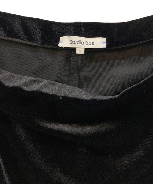 STUDIO DOE（スタジオドゥ）STUDIO DOE (スタジオドゥ) ベロアスカート ブラック サイズ:Sの古着・服飾アイテム