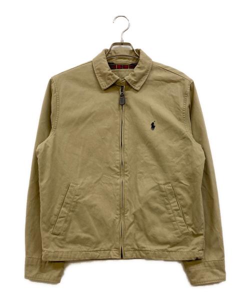 POLO RALPH LAUREN（ポロ・ラルフローレン）POLO RALPH LAUREN (ポロ・ラルフローレン) 裏地チェック ポニー刺繍 スイングトップ ベージュ サイズ:Sの古着・服飾アイテム