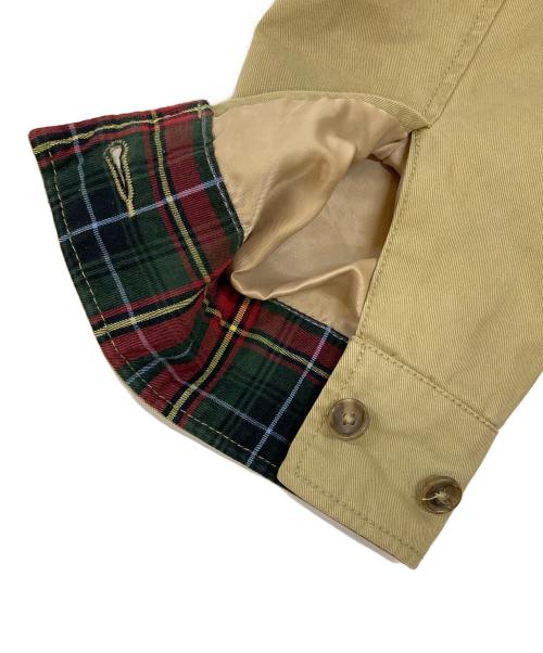 POLO RALPH LAUREN（ポロ・ラルフローレン）POLO RALPH LAUREN (ポロ・ラルフローレン) 裏地チェック ポニー刺繍 スイングトップ ベージュ サイズ:Sの古着・服飾アイテム