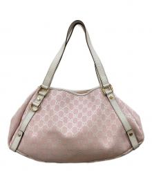 GUCCI（グッチ）の古着「アビーGGキャンバス トートバッグ」｜ピンク×アイボリー