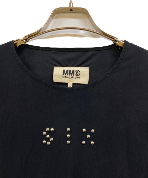 MM6 Maison Margiela（エムエムシックスメゾンマルジェラ）MM6 Maison Margiela (エムエムシックスメゾンマルジェラ) スタッズロゴ ボディスーツ ブラック サイズ:XSの古着・服飾アイテム