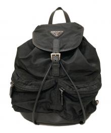 PRADA（プラダ）の古着「三角ロゴプレート ナイロンデイパック」｜ブラック