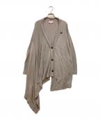 Vivienne Westwood RED LABELヴィヴィアンウエストウッドレッドレーベル）の古着「Asymmetrical Knit Cardigan」｜グレー