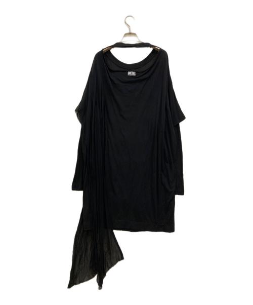 DIESEL（ディーゼル）DIESEL (ディーゼル) Asymmetrical Lace Dress ブラック サイズ:Sの古着・服飾アイテム