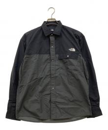 THE NORTH FACE（ザ ノース フェイス）の古着「ロングスリーブヌプシシャツ」｜ブラック×グレー