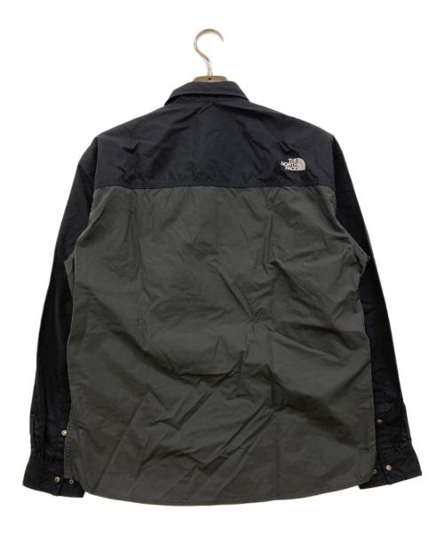 THE NORTH FACE（ザ ノース フェイス）THE NORTH FACE (ザ ノース フェイス) ロングスリーブヌプシシャツ ブラック×グレー サイズ:Ｍ 未使用品の古着・服飾アイテム