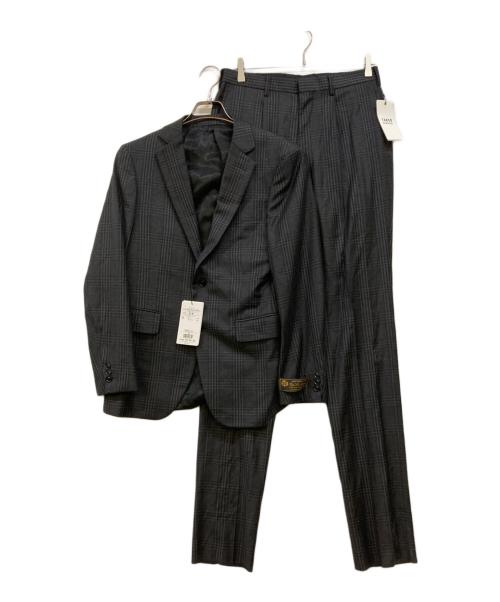 TAKEO KIKUCHI（タケオキクチ）TAKEO KIKUCHI (タケオキクチ) LORO PIANA (ロロピアーナ) ホームスパンカノニコドレス セットアップ ブラック×グレー サイズ:2の古着・服飾アイテム