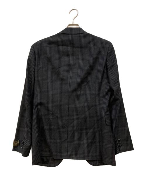 TAKEO KIKUCHI（タケオキクチ）TAKEO KIKUCHI (タケオキクチ) LORO PIANA (ロロピアーナ) ホームスパンカノニコドレス セットアップ スーツ ブラック×グレー サイズ:2の古着・服飾アイテム