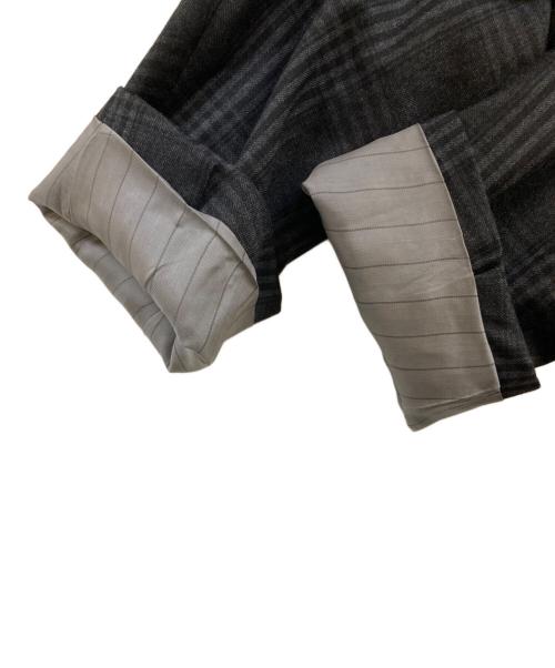 TAKEO KIKUCHI（タケオキクチ）TAKEO KIKUCHI (タケオキクチ) LORO PIANA (ロロピアーナ) ホームスパンカノニコドレス セットアップ ブラック×グレー サイズ:2の古着・服飾アイテム