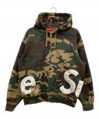 SUPREMEシュプリーム）の古着「Big Logo Zip Up Hooded Sweatshirt」｜カーキ