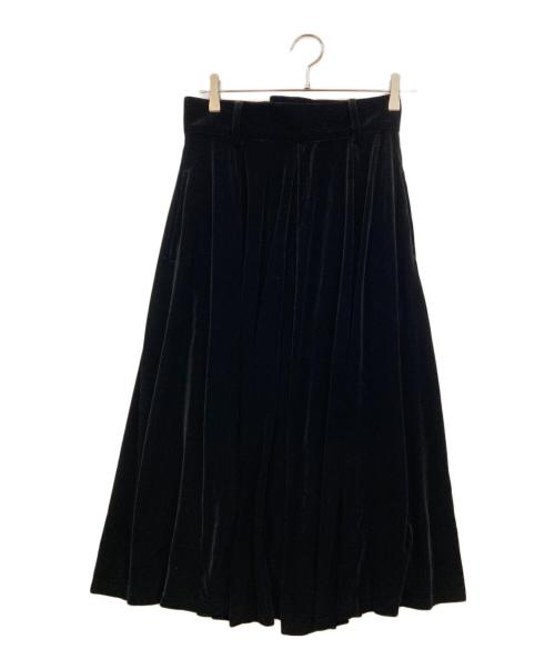 foufou（フーフー ザドレス）foufou (フーフー ザドレス) ベロアフレアスカート ブラックの古着・服飾アイテム