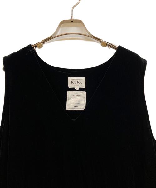 foufou（フーフー ザドレス）foufou (フーフー ザドレス) ベロアワンピース ブラック サイズ:1の古着・服飾アイテム