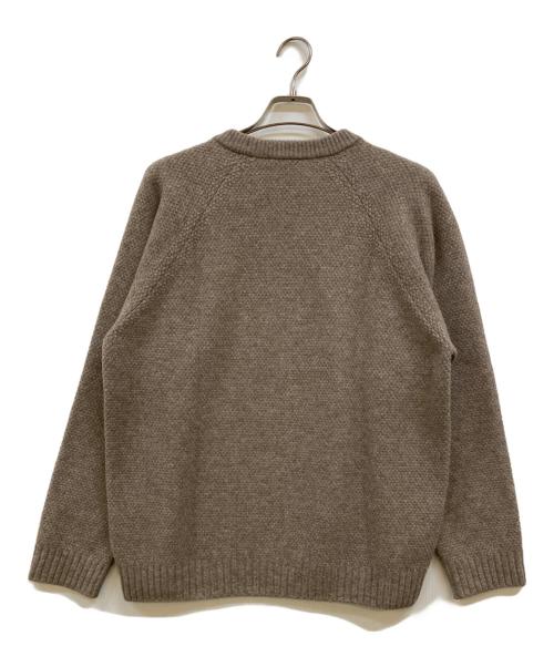 ATON（エイトン）ATON (エイトン) LAMBS WOOL CREWNECK SWEATER ベージュ サイズ:04の古着・服飾アイテム