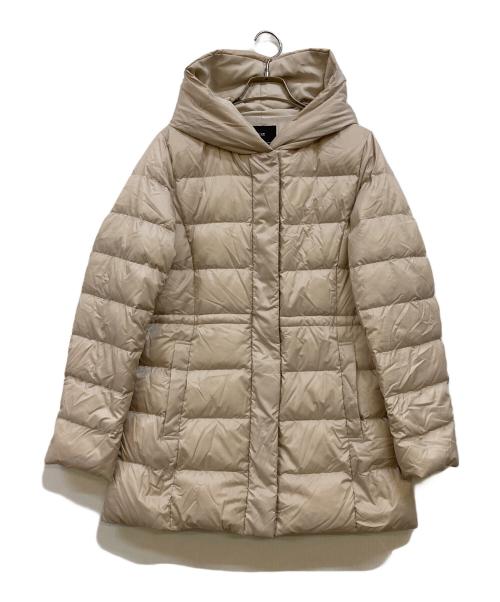 23区（ニジュウサンク）23区 (ニジュウサンク) シレータフタ ミドル丈 ダウンコート ベージュ サイズ:40の古着・服飾アイテム