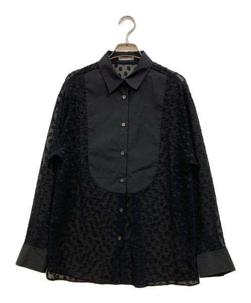 theory luxe（セオリーリュクス）theory luxe (セオリーリュクス) ドット シアー シャツ ブラック サイズ:38の古着・服飾アイテム