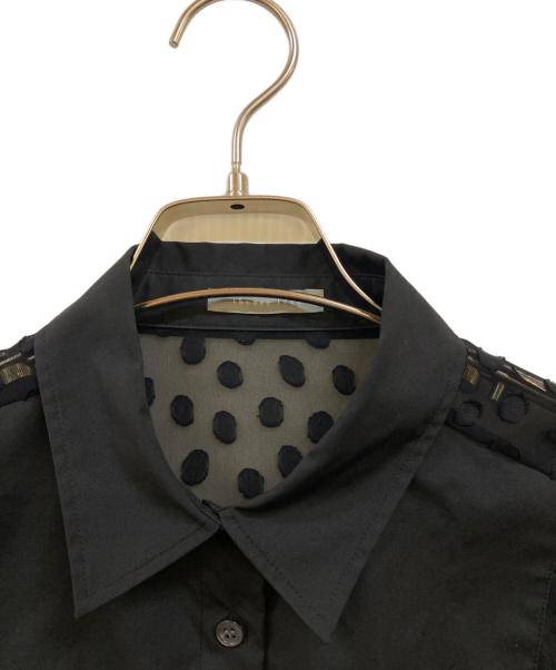 theory luxe（セオリーリュクス）theory luxe (セオリーリュクス) ドット シアー シャツ ブラック サイズ:38の古着・服飾アイテム