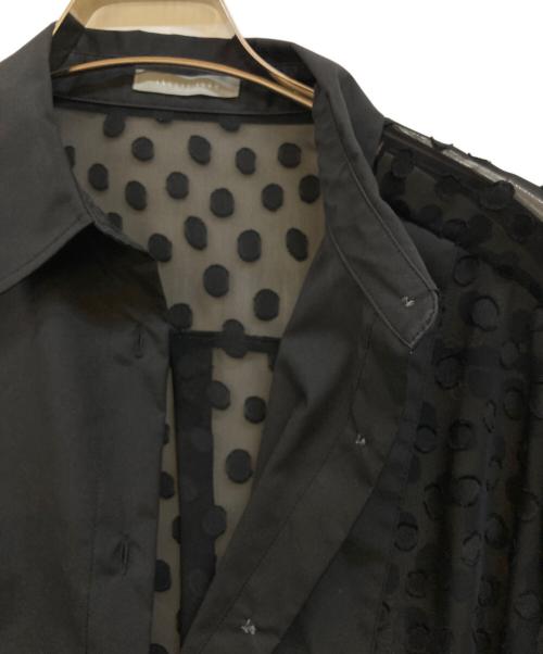 theory luxe（セオリーリュクス）theory luxe (セオリーリュクス) ドット シアー シャツ ブラック サイズ:38の古着・服飾アイテム