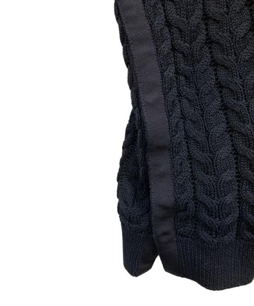 23区（ニジュウサンク）23区 (ニジュウサンク) コットンギマ ケーブル ニット ネイビー サイズ:38の古着・服飾アイテム