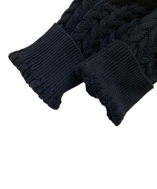 23区（ニジュウサンク）23区 (ニジュウサンク) コットンギマ ケーブル ニット ネイビー サイズ:38の古着・服飾アイテム