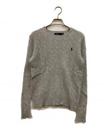 POLO RALPH LAUREN（ポロ・ラルフローレン）の古着「ウールカシミヤケーブルニット」｜グレー