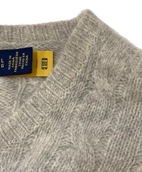 POLO RALPH LAUREN（ポロ・ラルフローレン）POLO RALPH LAUREN (ポロ・ラルフローレン) ウールカシミヤケーブルニット グレー サイズ:Lの古着・服飾アイテム