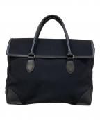 PORTERポーター）の古着「レザー×キャンバス ブリーフケース」｜ブラック