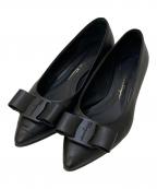 Salvatore Ferragamoサルヴァトーレ フェラガモ）の古着「VIVA NEW ヴァラリボン フラットパンプス」｜ブラック