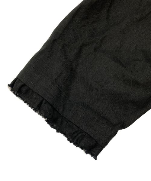 journal standard luxe（ジャーナルスタンダード ラックス）JOURNAL STANDARD LUXE (ジャーナルスタンダード ラックス) ソフトリネン タックフリルブラウス ブラック サイズ:下記参照の古着・服飾アイテム