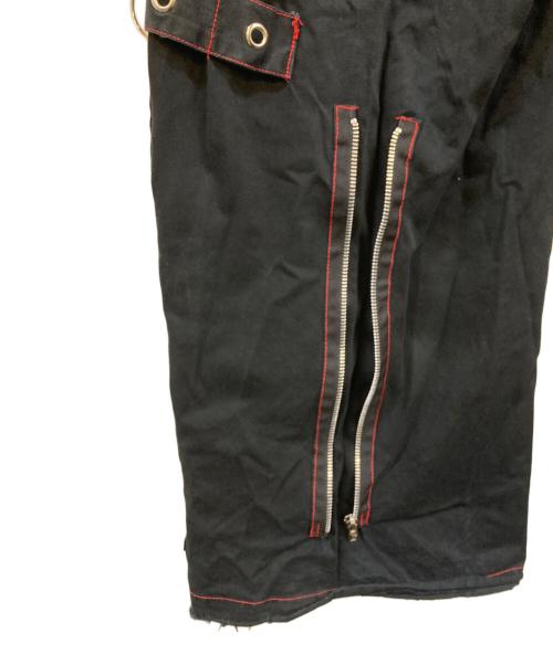 TRIPP NYC（トリップニューヨークシティー）TRIPP NYC (トリップニューヨークシティー) スカルプリント バギーデザインパンツ ブラック×レッド サイズ:Lの古着・服飾アイテム