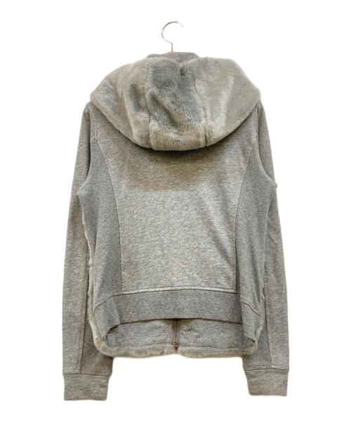 ARMANI EXCHANGE（アルマーニ エクスチェンジ）ARMANI EXCHANGE (アルマーニ エクスチェンジ) エコファー切替ジップパーカー グレー サイズ:XSの古着・服飾アイテム