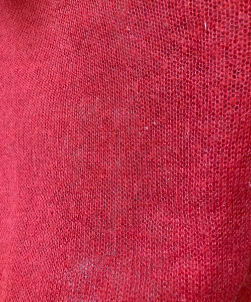 ISSEY MIYAKE（イッセイミヤケ）ISSEY MIYAKE (イッセイミヤケ) モヘヤ混タートルネックシアーニット レッド サイズ:2の古着・服飾アイテム