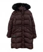 COACHコーチ）の古着「ファー付ダウンコート」｜ボルドー