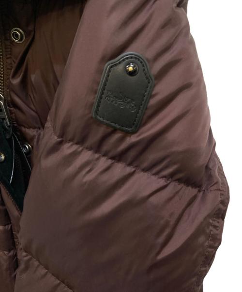 COACH（コーチ）COACH (コーチ) ファー付ダウンコート ボルドー サイズ:Sの古着・服飾アイテム