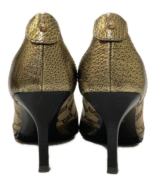 GUCCI（グッチ）GUCCI (グッチ) GG ホースビット ハイヒールパンプス ベージュ サイズ:35 1/2の古着・服飾アイテム