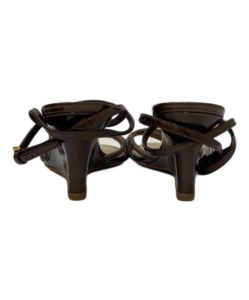 LOUIS VUITTON（ルイ ヴィトン）LOUIS VUITTON (ルイ ヴィトン) ダミエ ウェッジソールサンダル ブラウン サイズ:35 1/2の古着・服飾アイテム