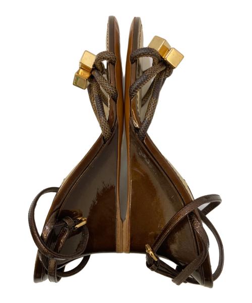 LOUIS VUITTON（ルイ ヴィトン）LOUIS VUITTON (ルイ ヴィトン) ダミエ ウェッジソールサンダル ブラウン サイズ:35 1/2の古着・服飾アイテム