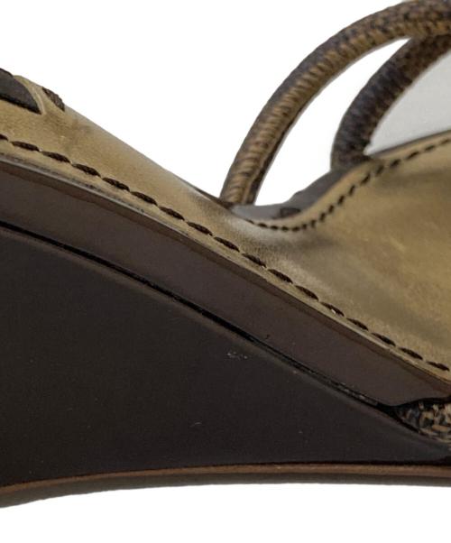 LOUIS VUITTON（ルイ ヴィトン）LOUIS VUITTON (ルイ ヴィトン) ダミエ ウェッジソールサンダル ブラウン サイズ:35 1/2の古着・服飾アイテム