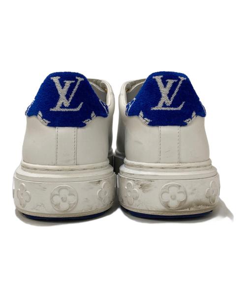 LOUIS VUITTON（ルイ ヴィトン）LOUIS VUITTON (ルイ ヴィトン) タイムアウトライン モノグラム レザースニーカー ブルー×ホワイト サイズ:36の古着・服飾アイテム
