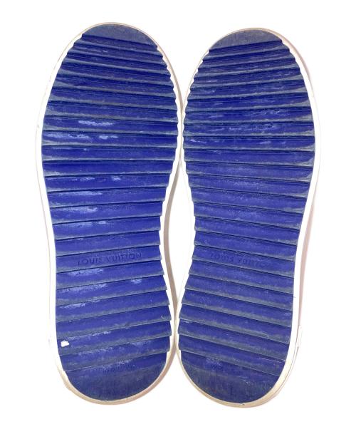 LOUIS VUITTON（ルイ ヴィトン）LOUIS VUITTON (ルイ ヴィトン) タイムアウトライン モノグラム レザースニーカー ブルー×ホワイト サイズ:36の古着・服飾アイテム