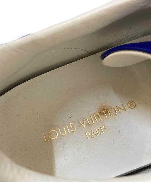 LOUIS VUITTON（ルイ ヴィトン）LOUIS VUITTON (ルイ ヴィトン) タイムアウトライン モノグラム レザースニーカー ブルー×ホワイト サイズ:36の古着・服飾アイテム