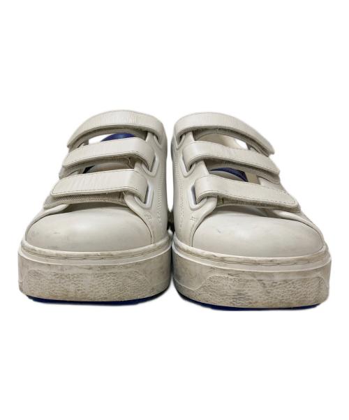 LOUIS VUITTON（ルイ ヴィトン）LOUIS VUITTON (ルイ ヴィトン) タイムアウトライン モノグラム レザースニーカー ブルー×ホワイト サイズ:36の古着・服飾アイテム